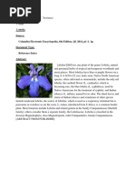 Lobelia Source: Columbia Electronic Encyclopedia, 6th Edition. Q1 2014, p1-1. 1p. Document Type: Reference Entry Abstract