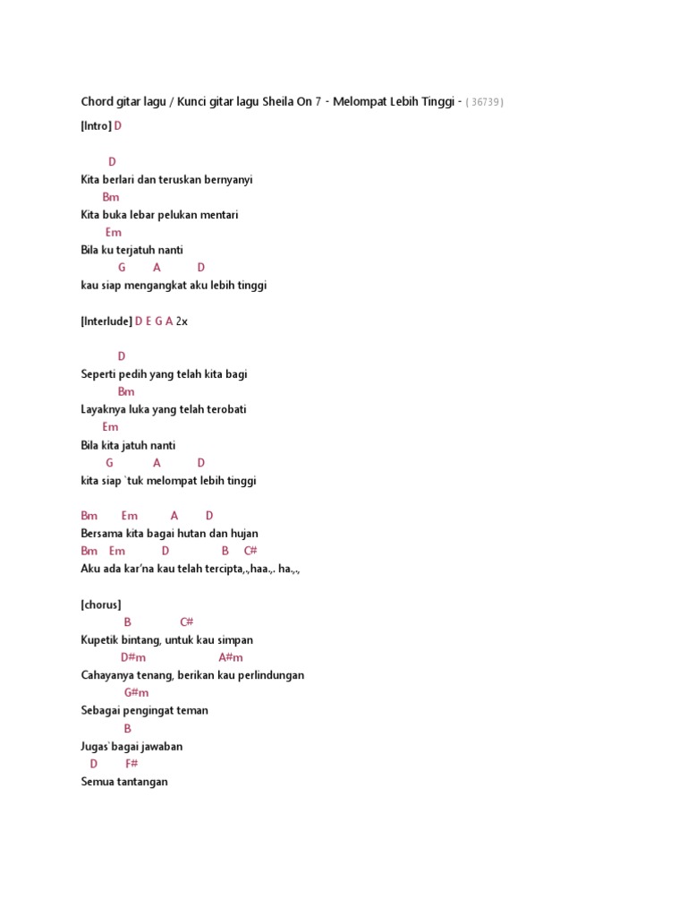 Chord Gitar Lagu Sheila On 7