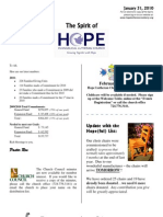 Jan 31 2010 Spirit of Hope Newsletter, Hope Evangelical Lutheran Church
