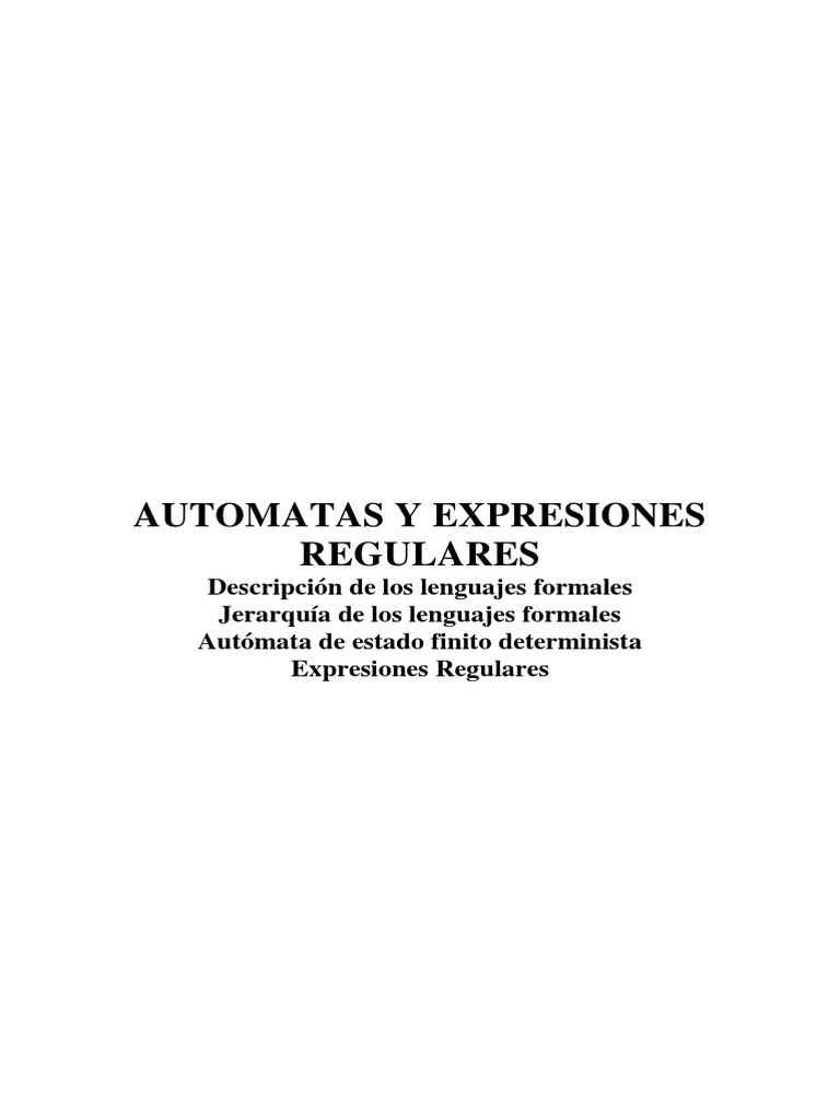 Automatas y Expresiones Regulares1 | PDF | Lenguaje de programación ...