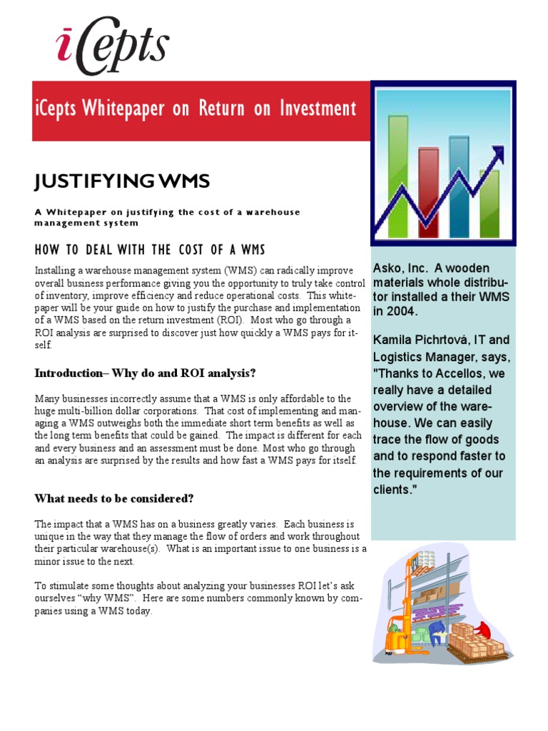 Warehouse Management Systems (WMS) + Return On Investment | PDF ...