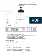 Curriculum Vitae: Rizki Hasan Bisri Kp. Bubulak, Tanjung Pura RT 09/09, Karawang 41316