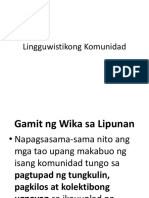 Lingguwistikong Komunidad PDF