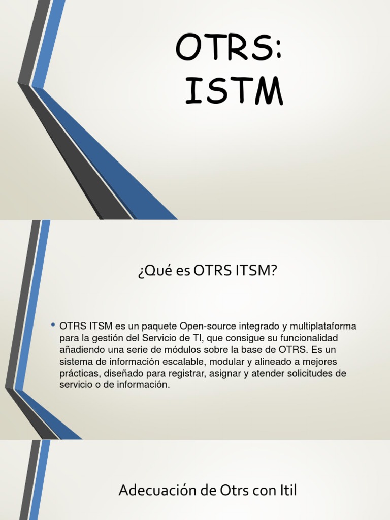 OTRS ITSM: Gestión de Servicios TI Efectiva | PDF