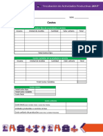 Plantilla Costos y Utilidades