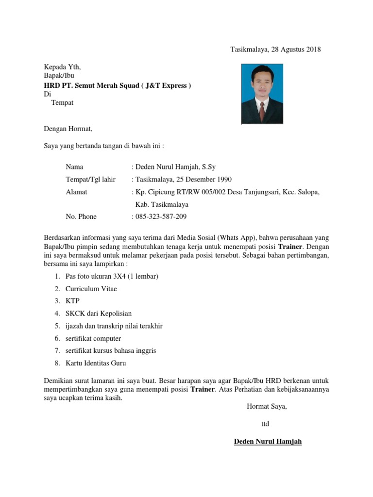 Surat Lamaran Pdf