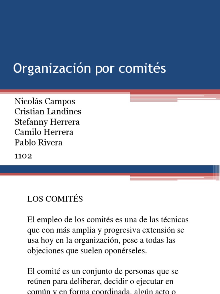Tipos y funciones de comités organizacionales | PDF | Gobierno