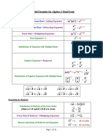 Essential Formulas For Algebra 2 Final Exam PDF