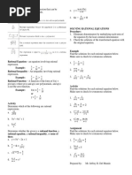 Solving Rational Equations