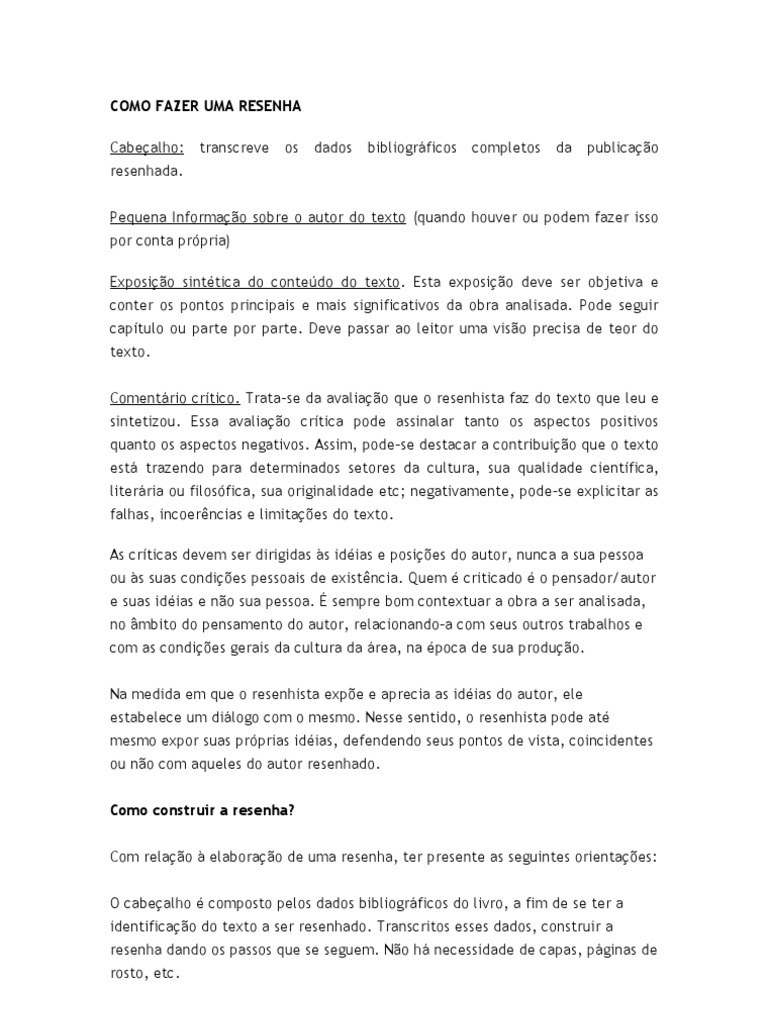 Como Fazer Uma Resenha _ Resenha: o que é, tipos, características – MDNT