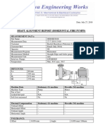 Shaft Alignment Report (Horizontal Fire Pumps) : Measurement Data