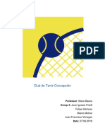 Club de Tenis Concepción: Professor: Steve Baeza Group 3: Juan Ignacio Friedl