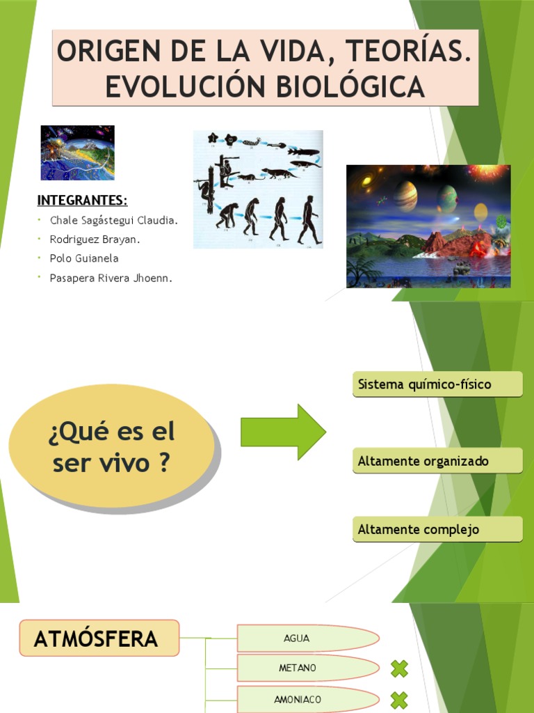 Teorías del Origen de la Vida y Evolución | PDF | Evolución | Naturaleza