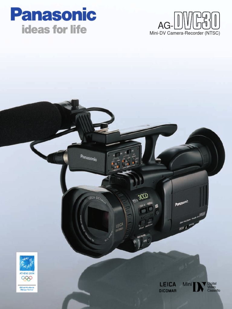 Panasonic AGDVC30 Datashee PDF Zoom Lens Image Stabilization