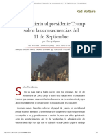 Carta Abierta Al Presidente Trump Sobre Las Consecuencias Del 11 de Septiembre, Por Thierry Meyssan