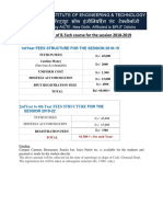 Fee Structure of Btech 2018