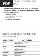 Systems Development Life Cycle (SDLC) - A Structured