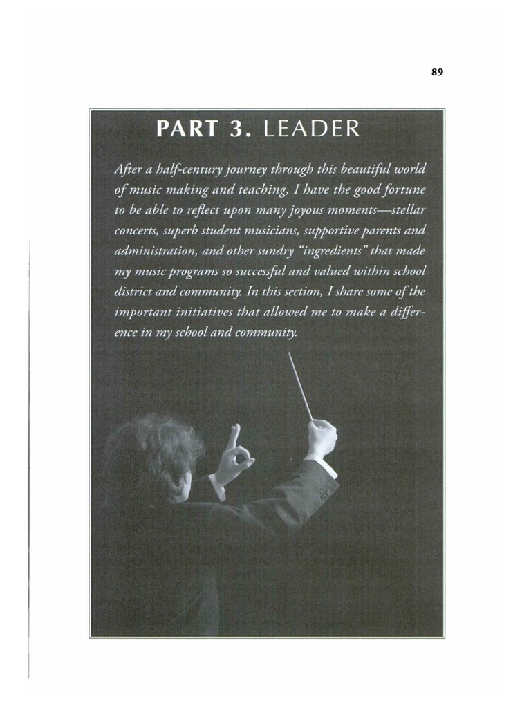 Edward Lisk Conducting Snap Shot | PDF | Music Education | Teachers