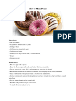 How To Make Donut: Ingredients