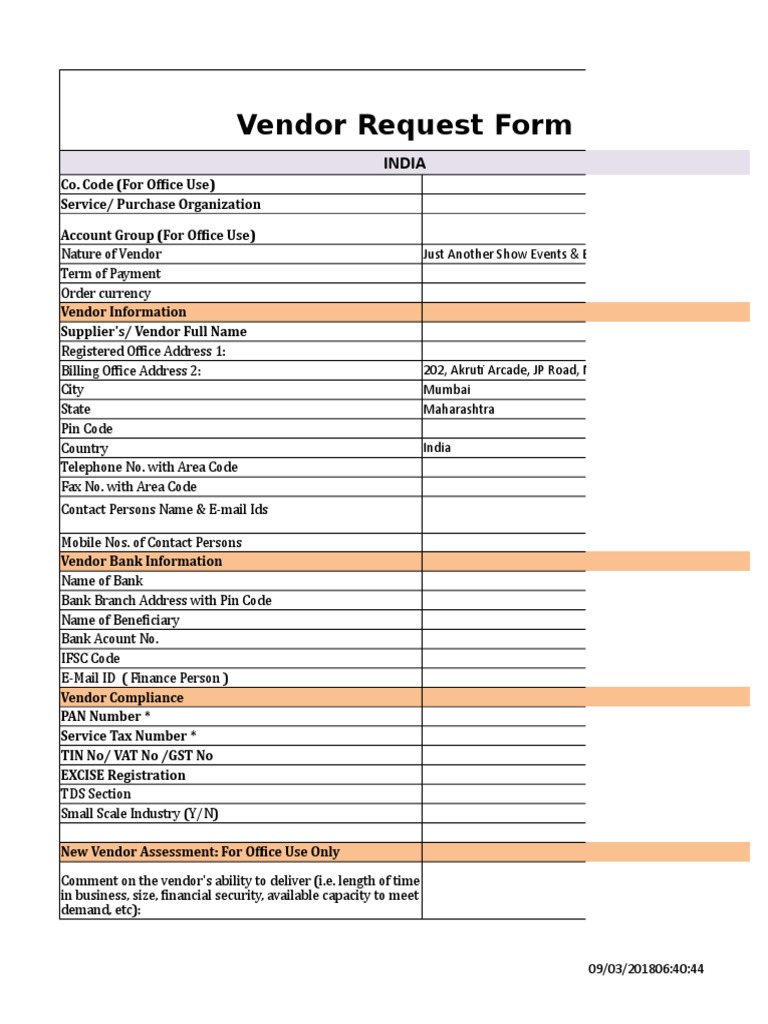 Vendor Setup & Compliance Form | PDF | Value Added Tax | Payments