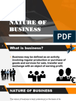 Nature of Businessf