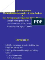 Magnetic Resonance Cholangiopancreatography: A Meta-Analysis of Test Performance in Suspected Biliary Disease