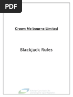 Crown Melbourne Gaming Blackjack Rules Version 20 0 PDF