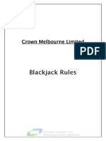 Crown Melbourne Gaming Blackjack Rules Version 20 0 PDF