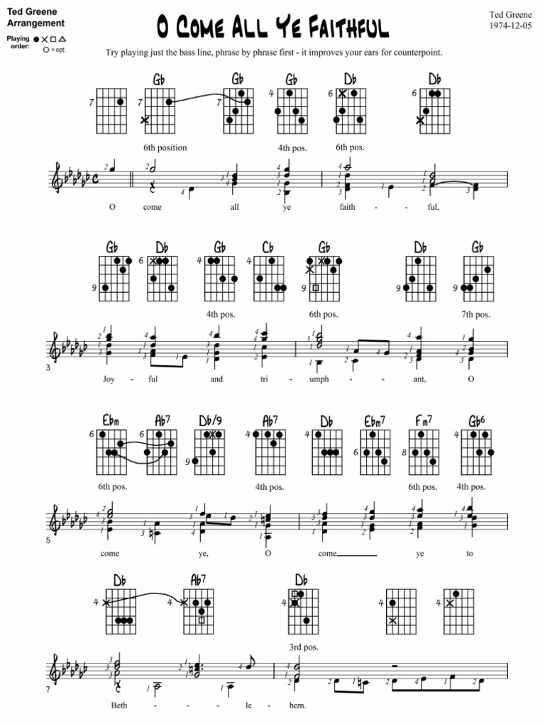 Ted Greene Arrangements Pdf Pdf Chord Music Harmony