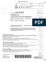 January 2011 QP - S1 Edexcel