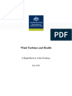 Evidence Review Wind Turbines and Health