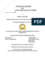 Financial Analysis Report of Maan Food Private Ltd