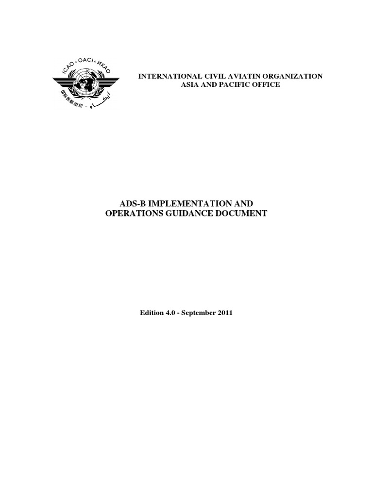 ADS-B Implementation Guidance Document | PDF | Transponder (Aeronautics ...