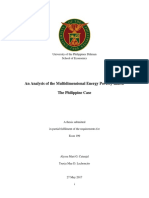 An Analysis of Energy Poverty in the Philippines