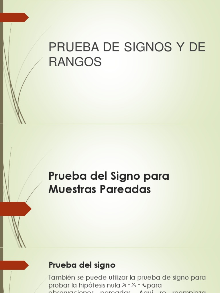 Prueba de Signos para Muestras Pareadas | PDF | Energía y recursos