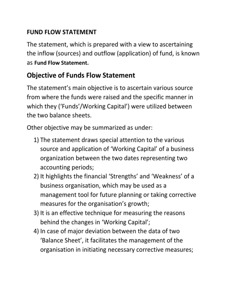 Fund flow statement pdf