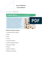 Guía de Aprendizajen 1 Texto Informativo 5to