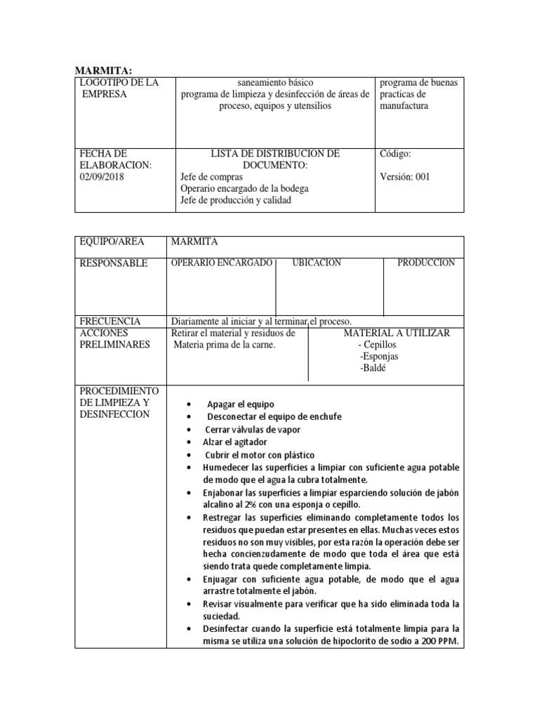 Formato Poes | PDF | Agua | Sustancias químicas