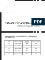 Tamanhos e formatos de pranchas para projetos arquitetônicos