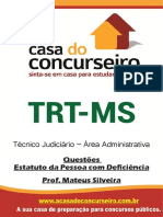 Questoes Trt Ms Estatuto Da Pessoa Com Deficiencia Mateus Silveira