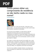 comprovante endereço