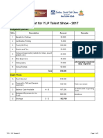 YLP Talent Show Budget-2017