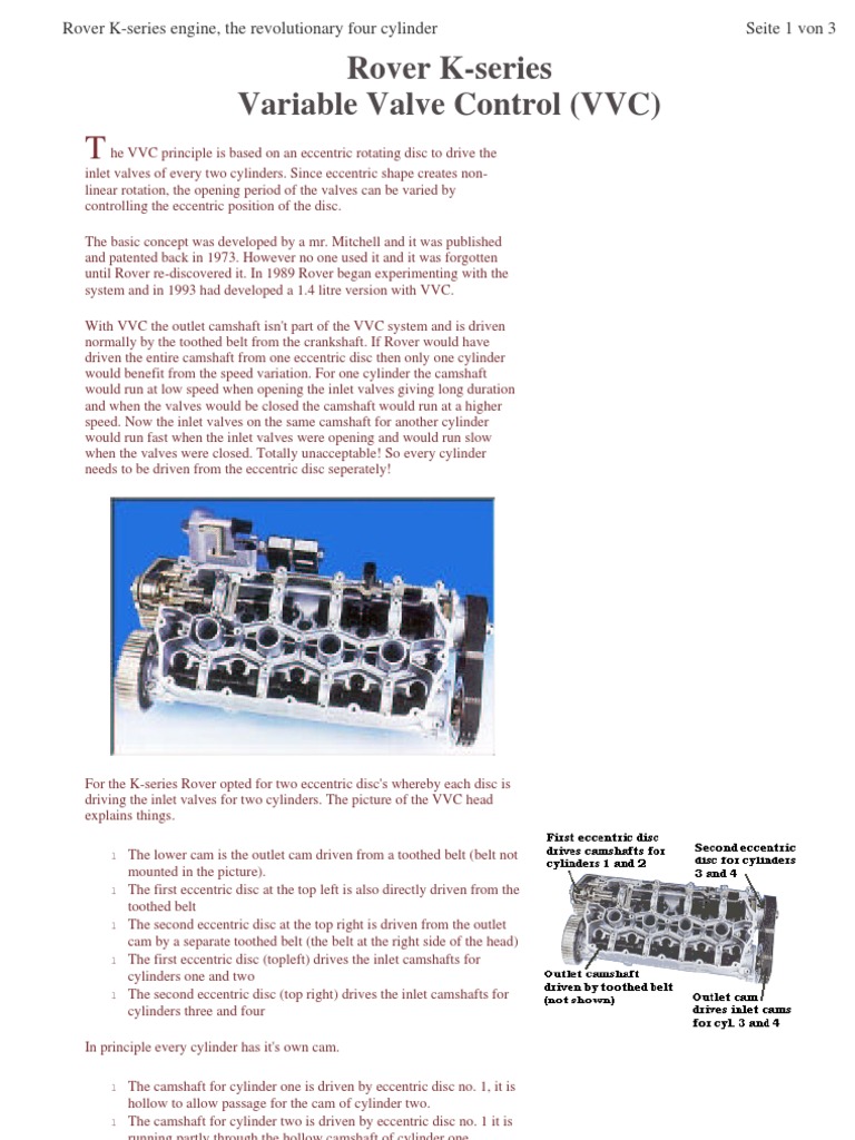 Variable Valve Timing PDF Engines Mechanical Engineering