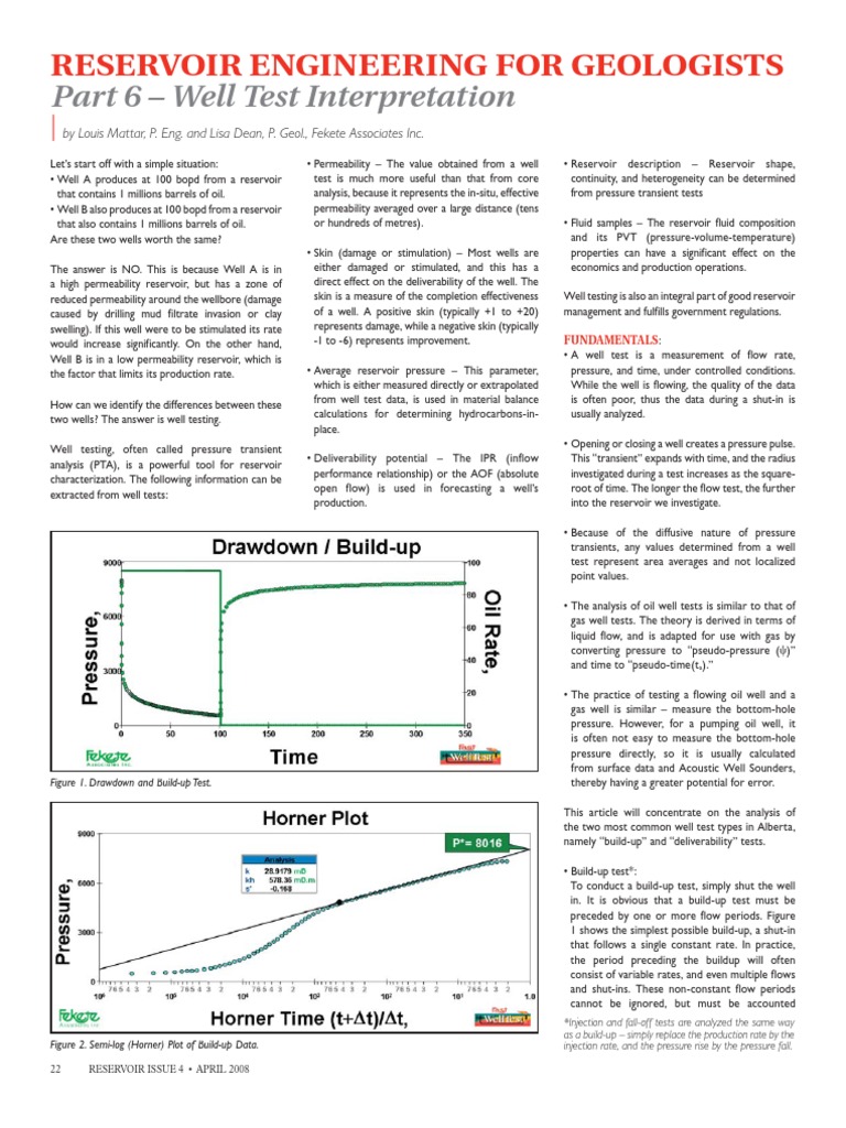 Reservoir Engineering Geologists 6 Paper | PDF
