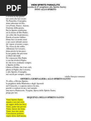 Vieni Spirito Paraclito 47preghiere