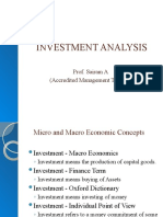 Investment Analysis: Prof. Sairam A (Accredited Management Teacher)