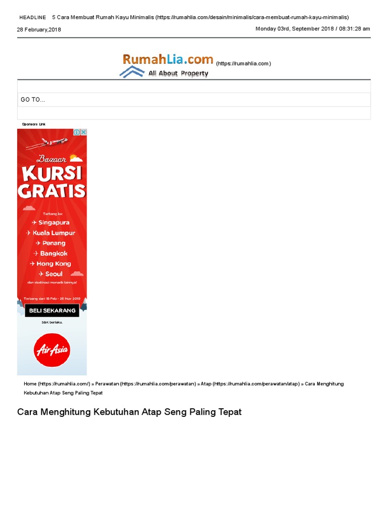 Cara Menghitung Kebutuhan Atap Seng Paling Tepat RumahLiacom