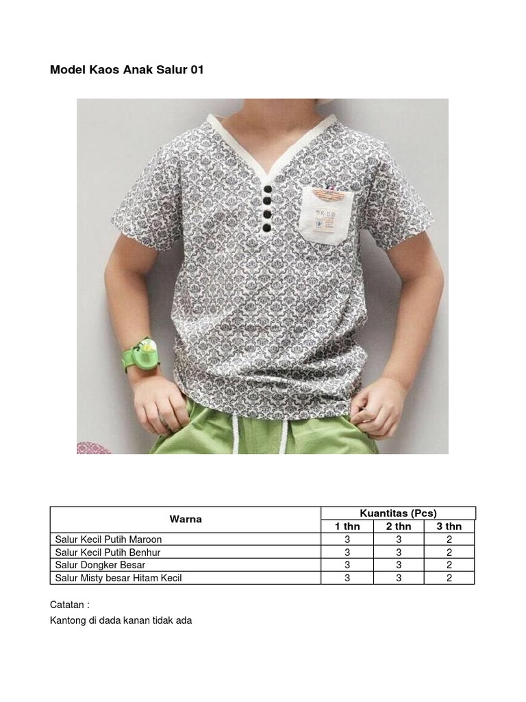 55 Model Baju Anak Warna Gratis Terbaik