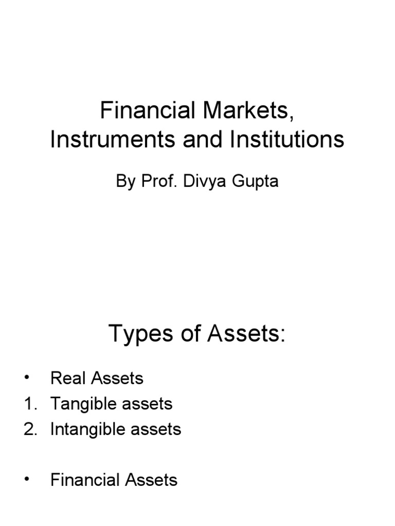 Overview of Financial Markets & Instruments | PDF | Preferred Stock ...