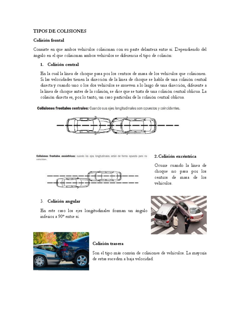 Tipos de Colisiones | Física y matemáticas | Física